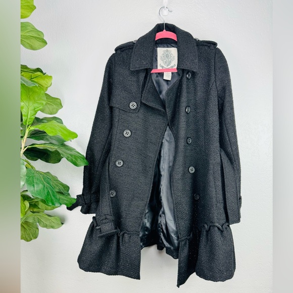 BB DAKOTA Black Sparkle Princess Fit & Flare Black Peacoat - Picture 3 of 10